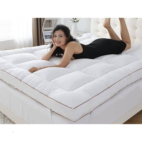 WhatsBedding 3 Inch Memory Foam Mattress Topper Queen Size, Supportive Fluffy Shredded Memory Foam Filled Pillow Top, Ex