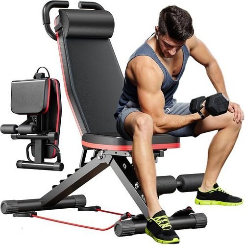 14-in-1 Adjustable Weight Bench,1000LBS Foldable Workout Bench,Heavy Duty Multi-Functional Gym Bench for Full Body Stren