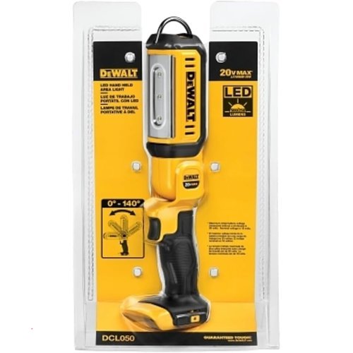 DEWALT 20V MAX LED Work Light, Rechargeable Flashlight, Pivoting Head, Bare Tool Only (DCL050