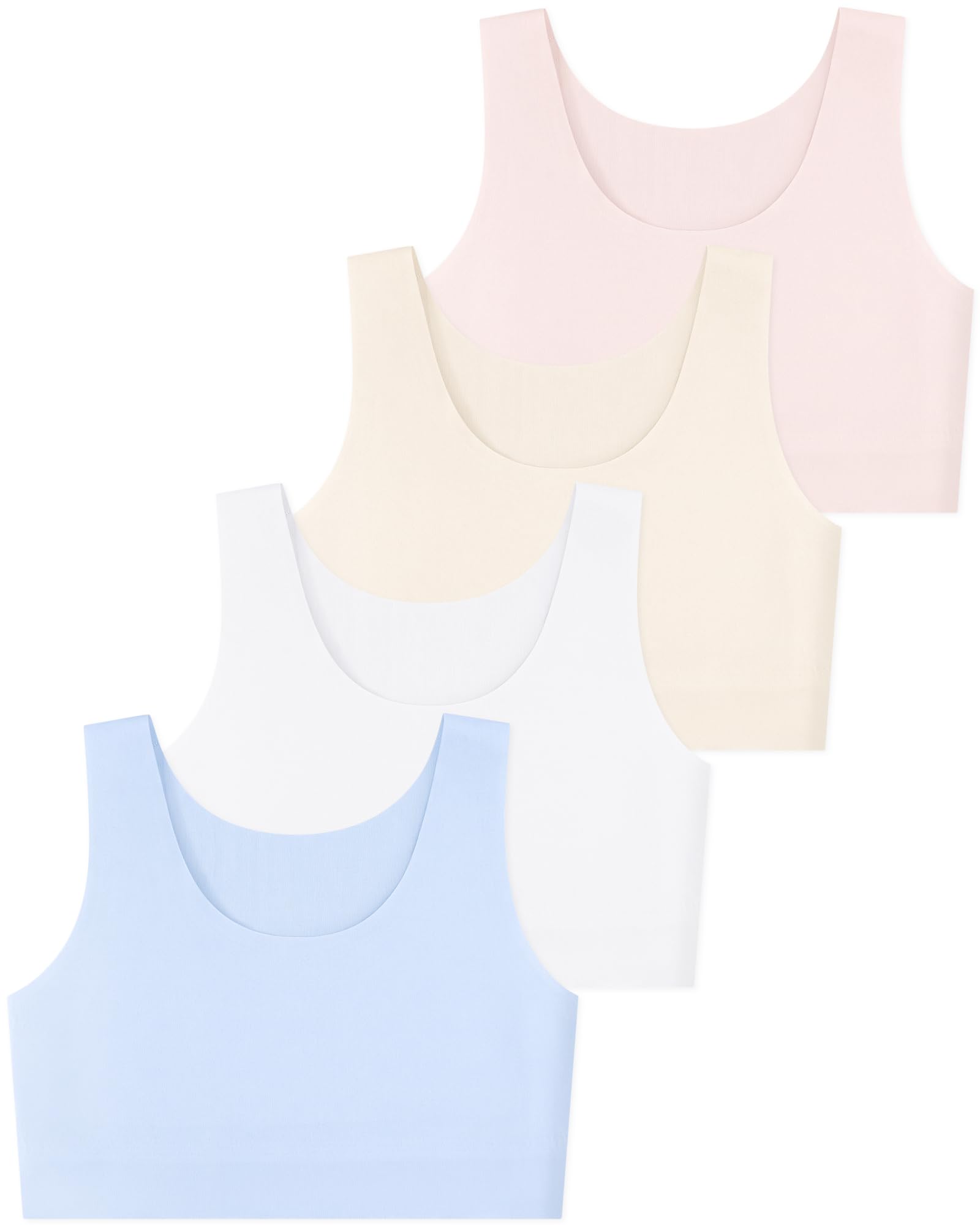 DRMYDRM Training Bras for Girls 6-12 Soft Teen Girls Sports Bra Seamless Bralettes