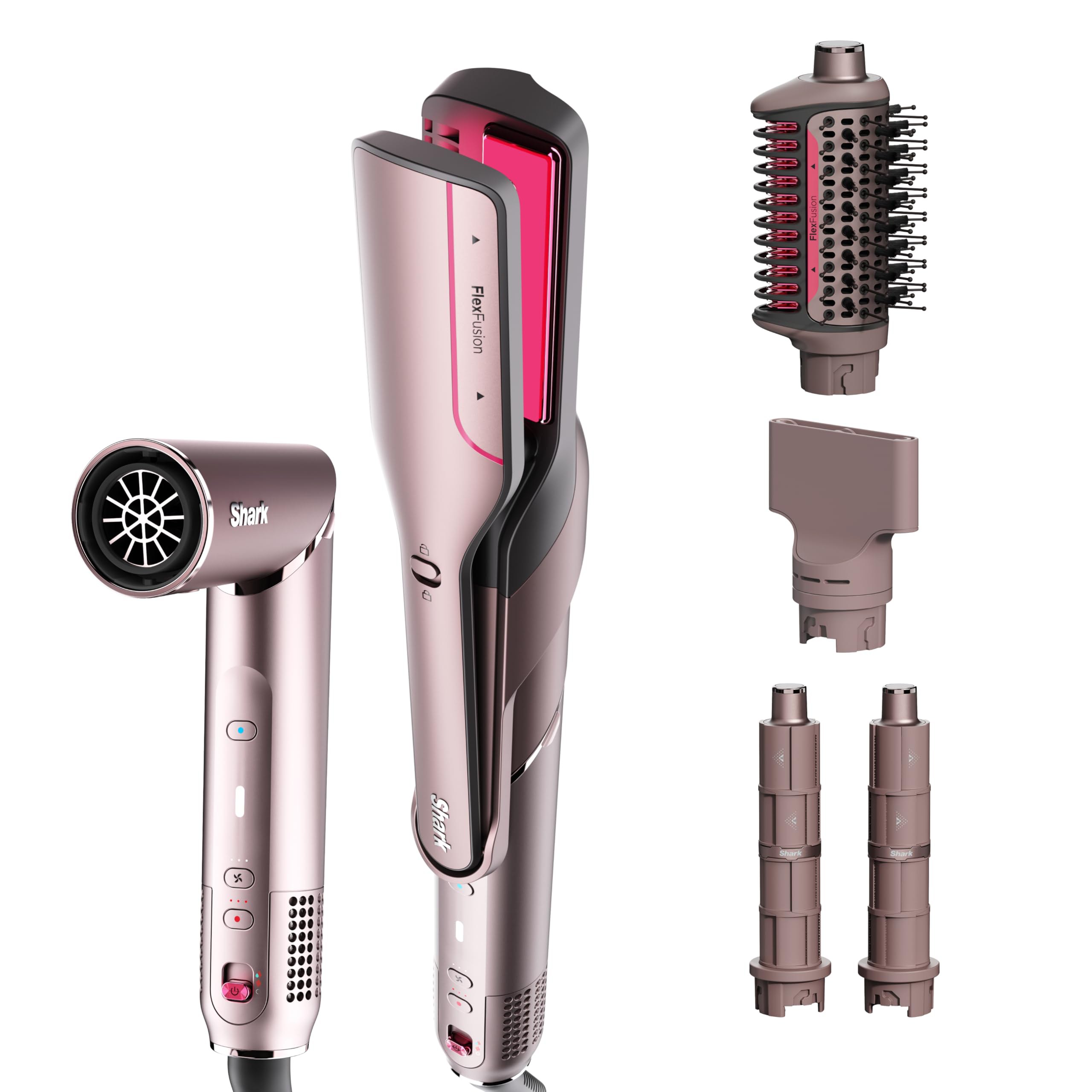 Shark FlexFusion Hair Straightener & Powerful Hair Dryer with Fusion Hair Brush