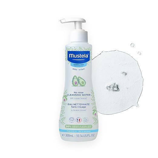 Mustela No-Rinse Micellar Cleansing Water for Babies - Made with Natural Avocado Perseose & Aloe Vera - Safely Cleans Ba