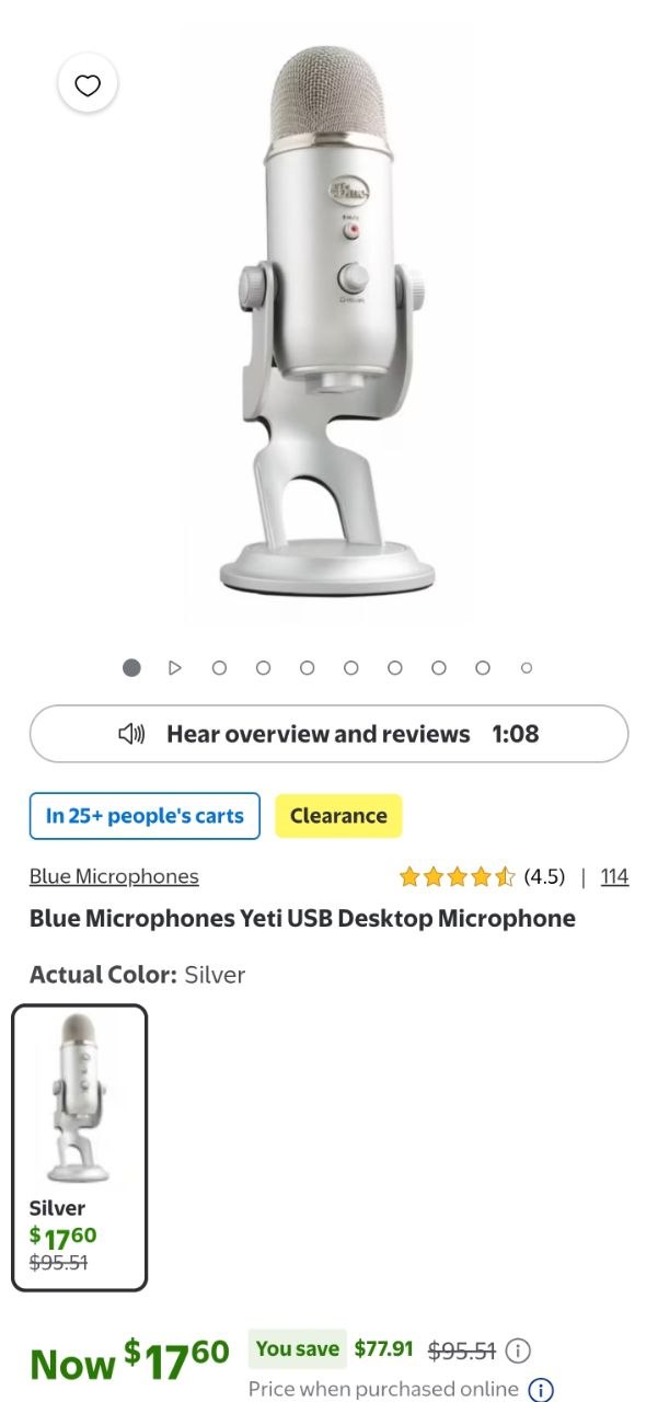 Blue Microphones Yeti USB Desktop Microphone