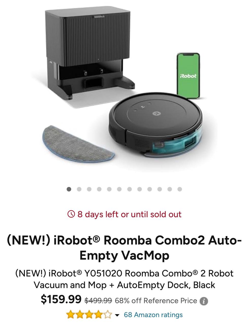 (NEW!) iRobot® Roomba Combo2 Auto-Empty VacMop