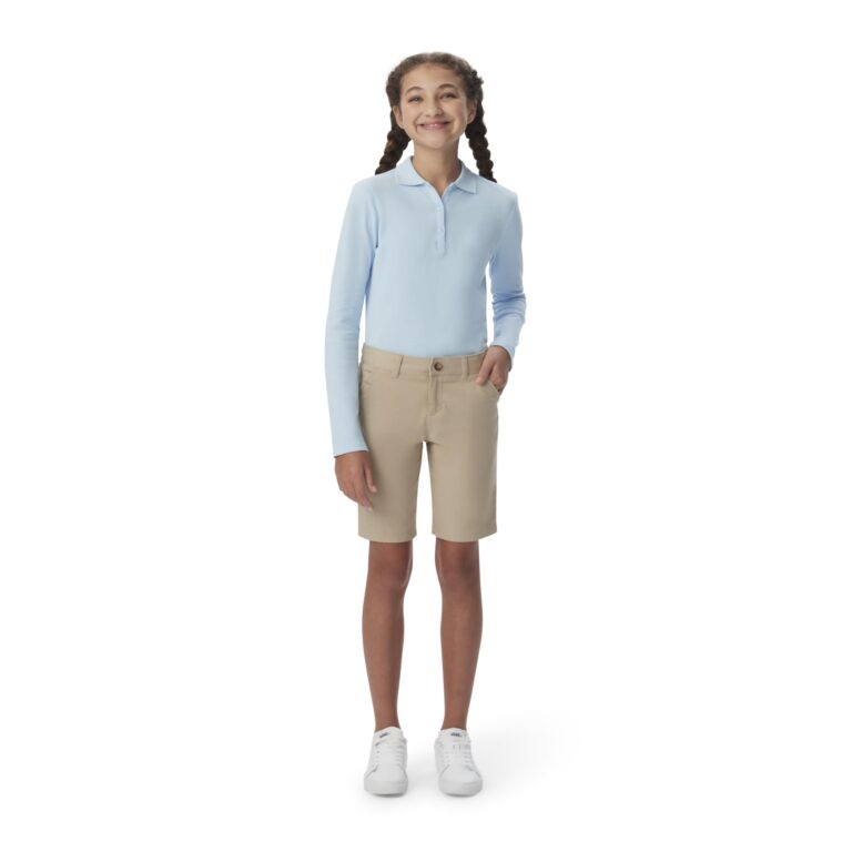 🔥 French Toast Girls’ Adjustable Waist Twill Bermuda Shorts, Khaki  — $4.40  (was $20.98)