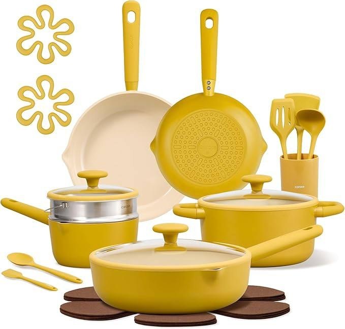 🔥 CAROTE 21pcs Cookware Set Nonstick Pots and Pans Set