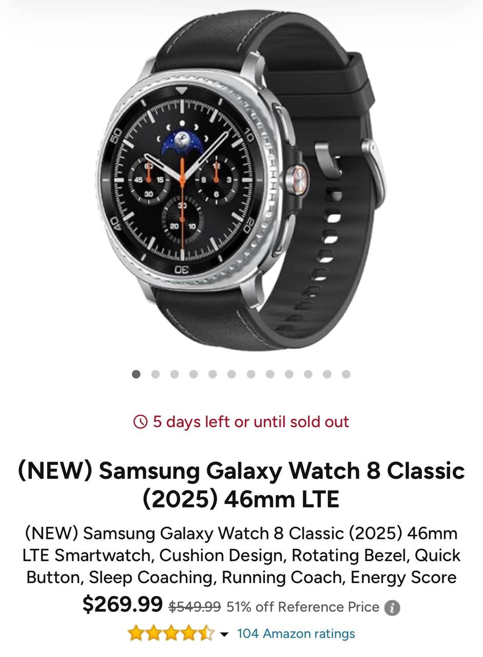 (NEW) Samsung Galaxy Watch 8 Classic (2025) 46mm LTE