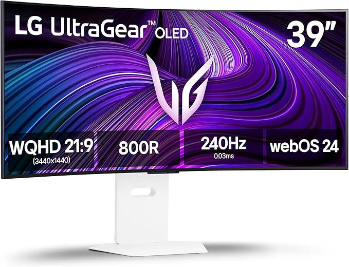 🔥 LG 39GX90SA-W 39-inch Ultragear WQHD (3440 x 1440) OLED Curved Gaming Monitor 240Hz, 1ms, NVIDIA G-Sync Compatible, AMD   — $799  (was $1599)