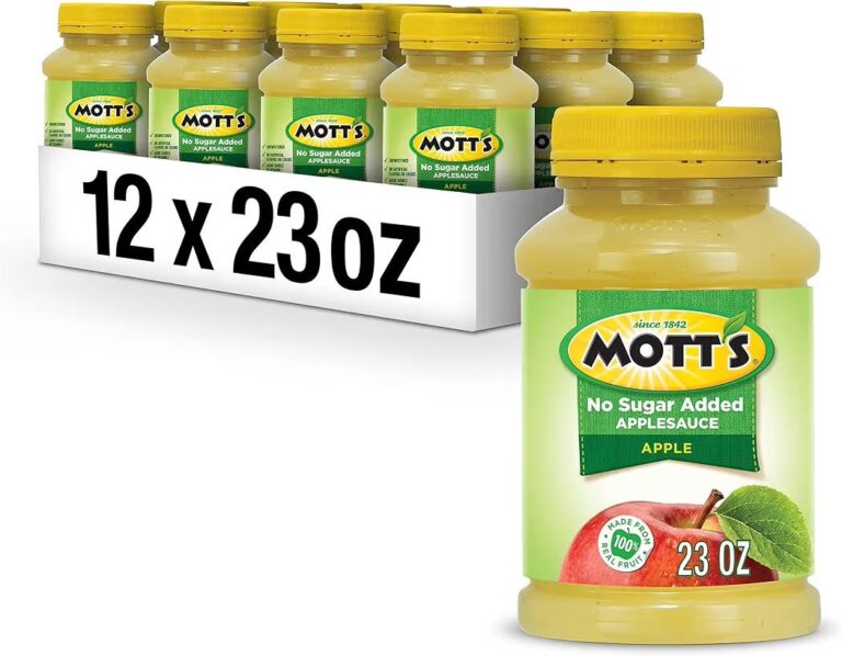 🔥 Mott’s No Sugar Added Applesauce, 23 Oz Jar (Pack Of 12), Good Source Of Vitamin C, No Artificial Flavors  — $12