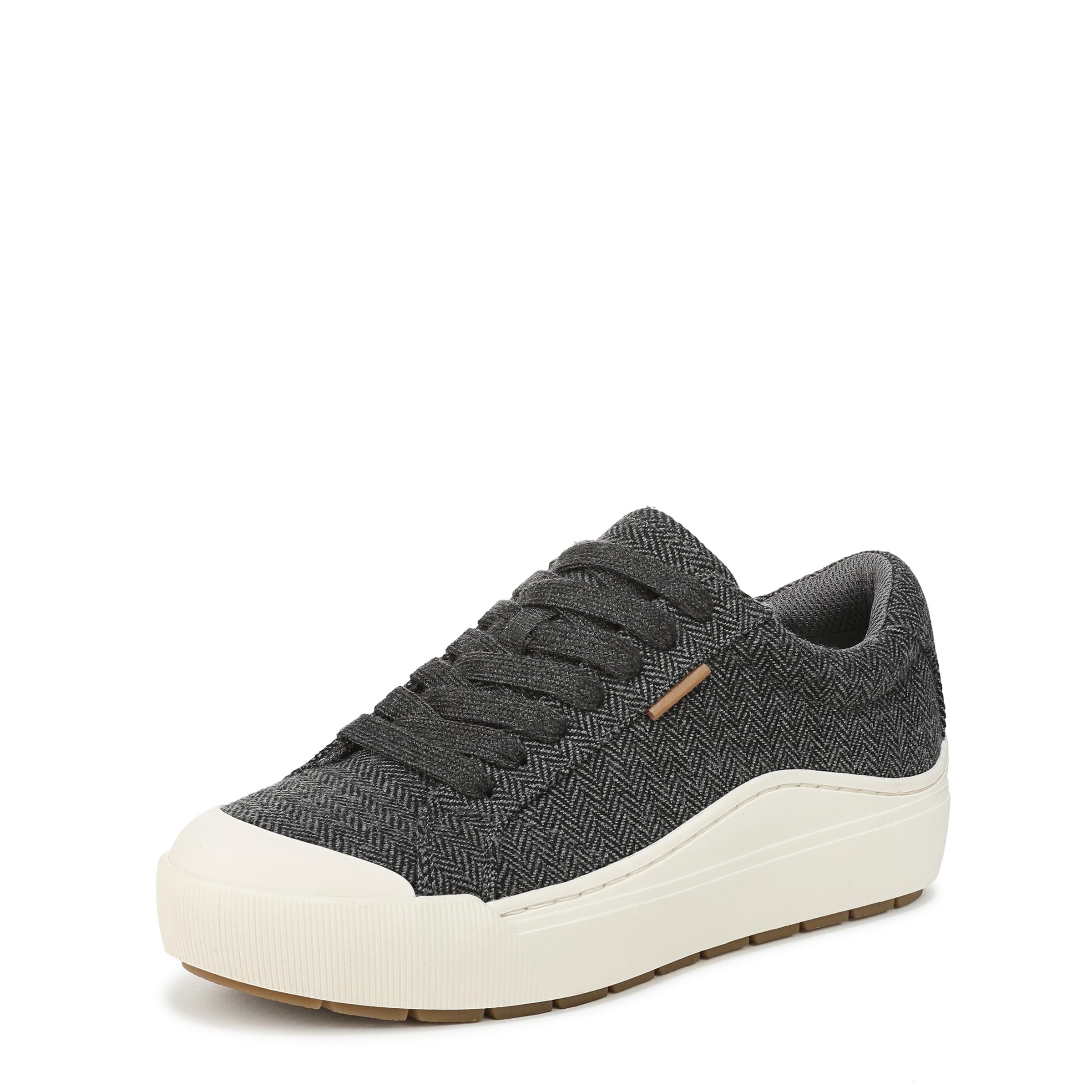 Dr. Scholl's Women's Time Off Sneaker Charcoal Grey Herringbone 6.5 M