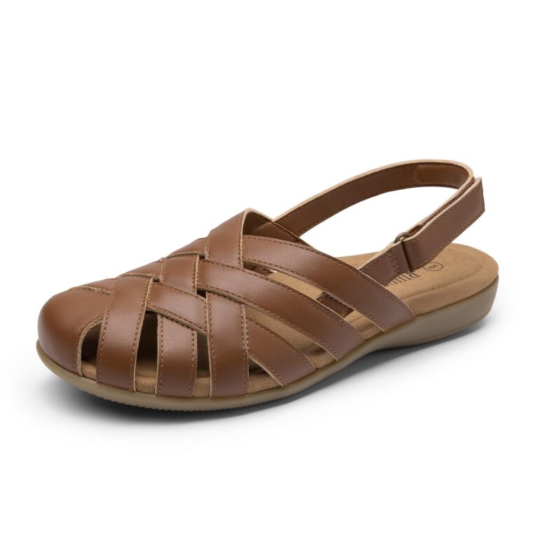 🔥 Rihero Summer Brown Sandals Women Dressy Closed Round Toe Anti  — $33.98  (was $49.99)