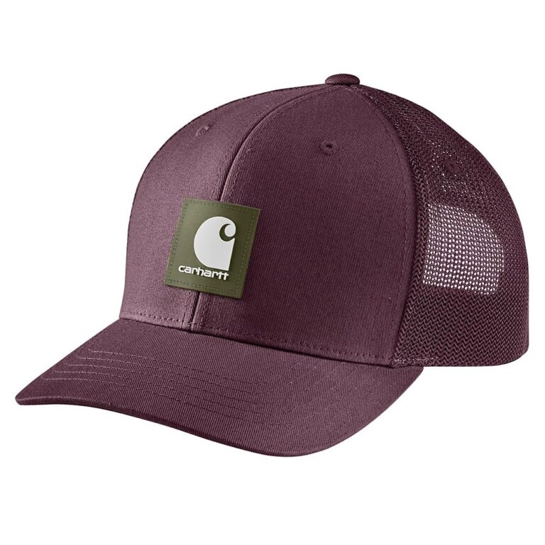 🔥 Carhartt Men’s Rugged Flex™ Twill Mesh-Back Logo Patch Cap, Cherry Lacquer  — $19.80  (was $32.99)