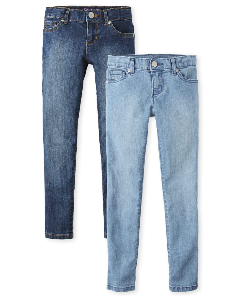 🔥 The Children’s Place Girls Super Skinny Jeans,Lt Indigo/Victory Blue Wash 2 Pack,4  — $15.83  (was $49.95)