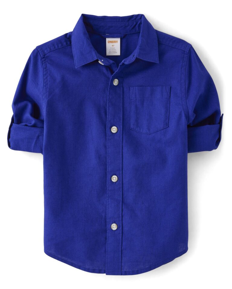 🔥 Gymboree,and Toddler Long Sleeve Button Up Shirts,Navy Narrows,7  — $9.52  (was $34.95)