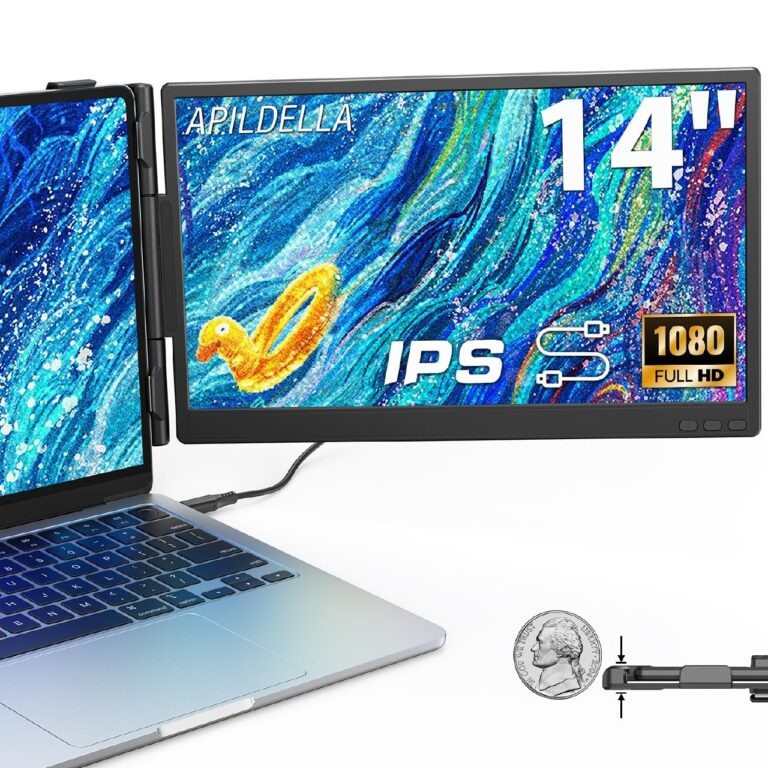 🔥 APILDELLA 14” Dual Laptop Screen Extender, 1080P FHD Laptop Extended Monitor Portable with Speaker  — $85.49  (was $139.99)