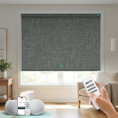 🔥 HeyBlinds Blackout Motorized Smart Blinds with Remote, Alexa/Google/Apple Homekit Compatible  — $54.99
