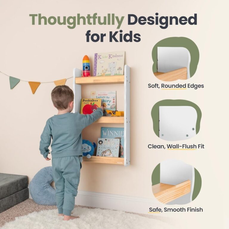 🔥 3-Tier Wall Mounted Bookshelf
