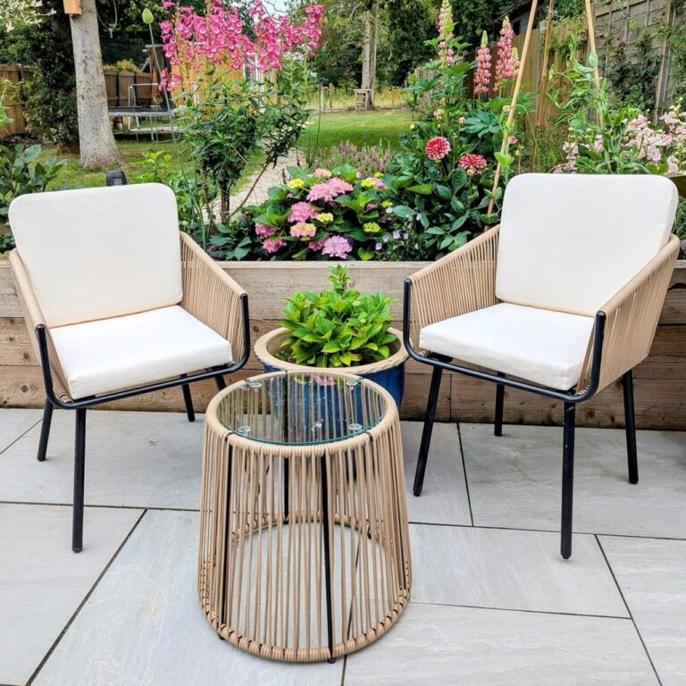 🔥 3-Piece Patio Rattan Bistro Set