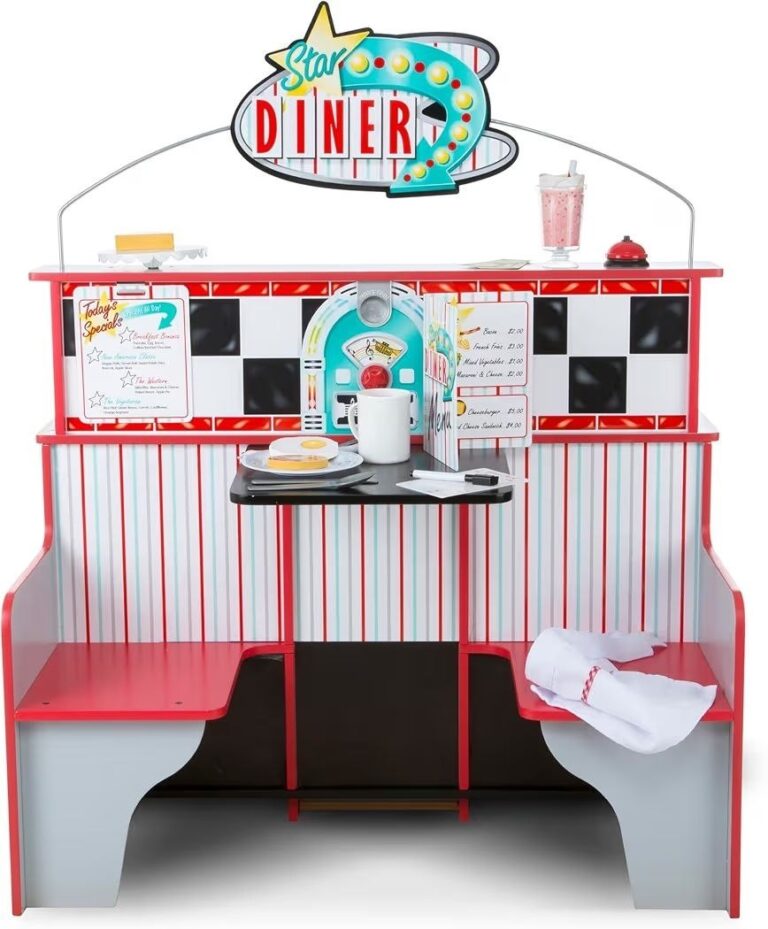 🔥 Melissa & Doug Double-Sided Wooden Star Diner Restaurant Play Space  — $71  (was $307)