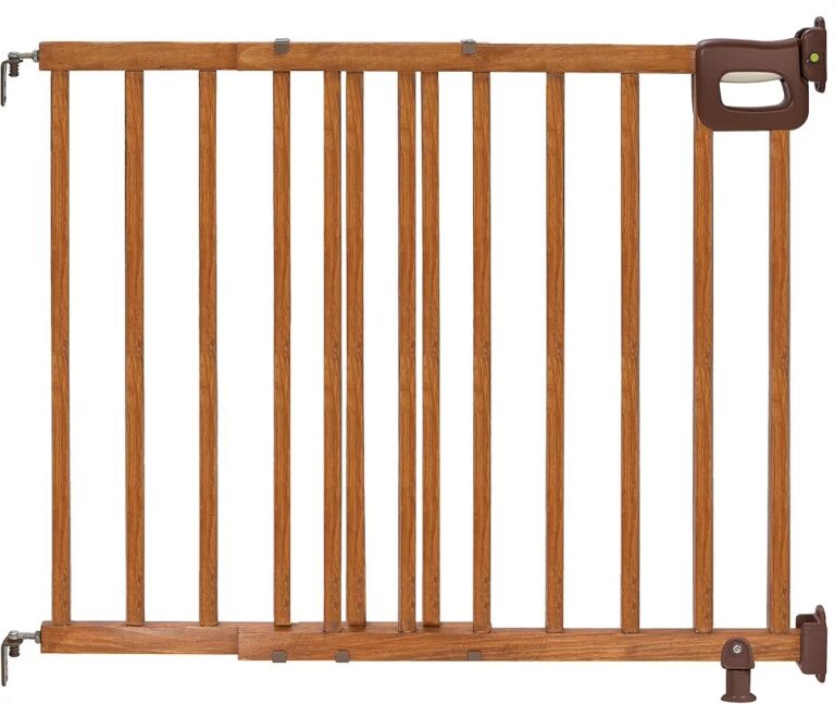 🔥 Ingenuity The Stairway 48W Series, 30′-48′ Wide, 32″ Tall, Baby Gate for Stairs with Door, Wood Safety Gate for Doorways  — $32  (was $75)