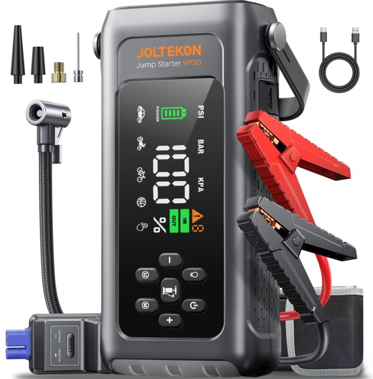 🔥 JOLTEKON Car Battery Jump Starter with Air Compressor 4500A 150PSI  — $28.99  (was $99.99)