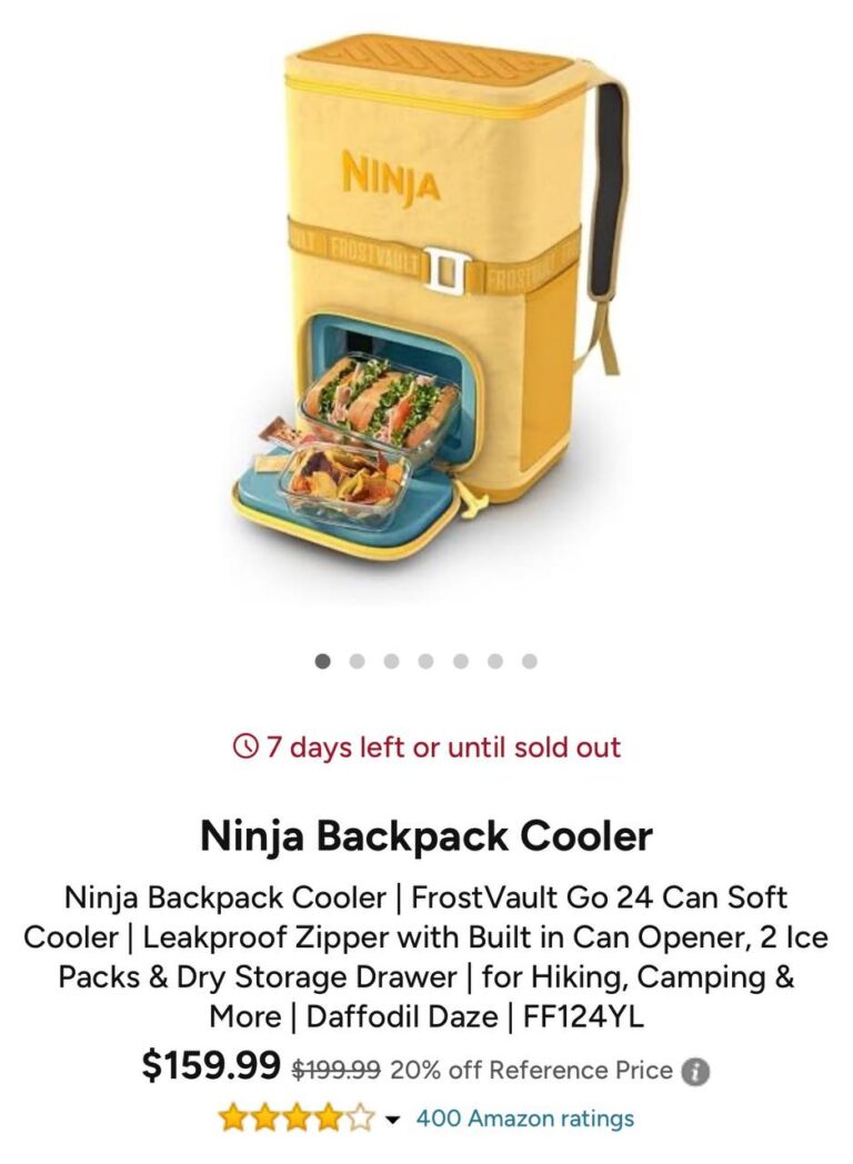 🔥 Ninja Backpack Cooler  — $159.99