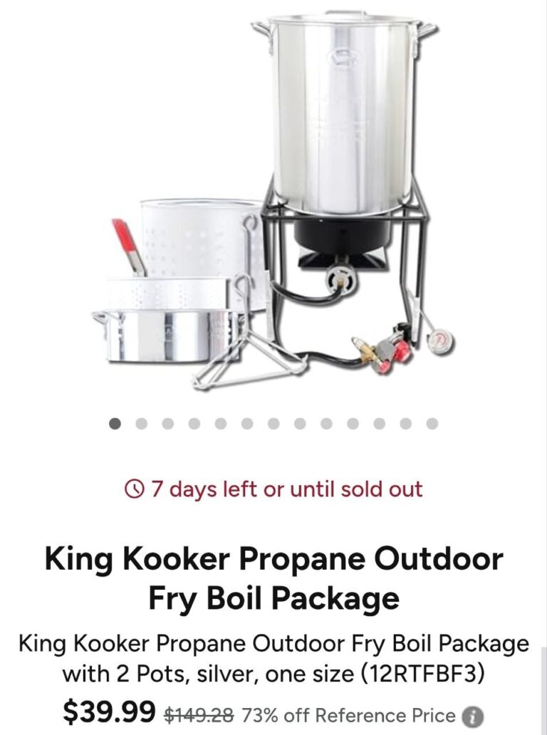 🔥 King Kooker Propane Outdoor Fry Boil Package  — $39  (was $149)