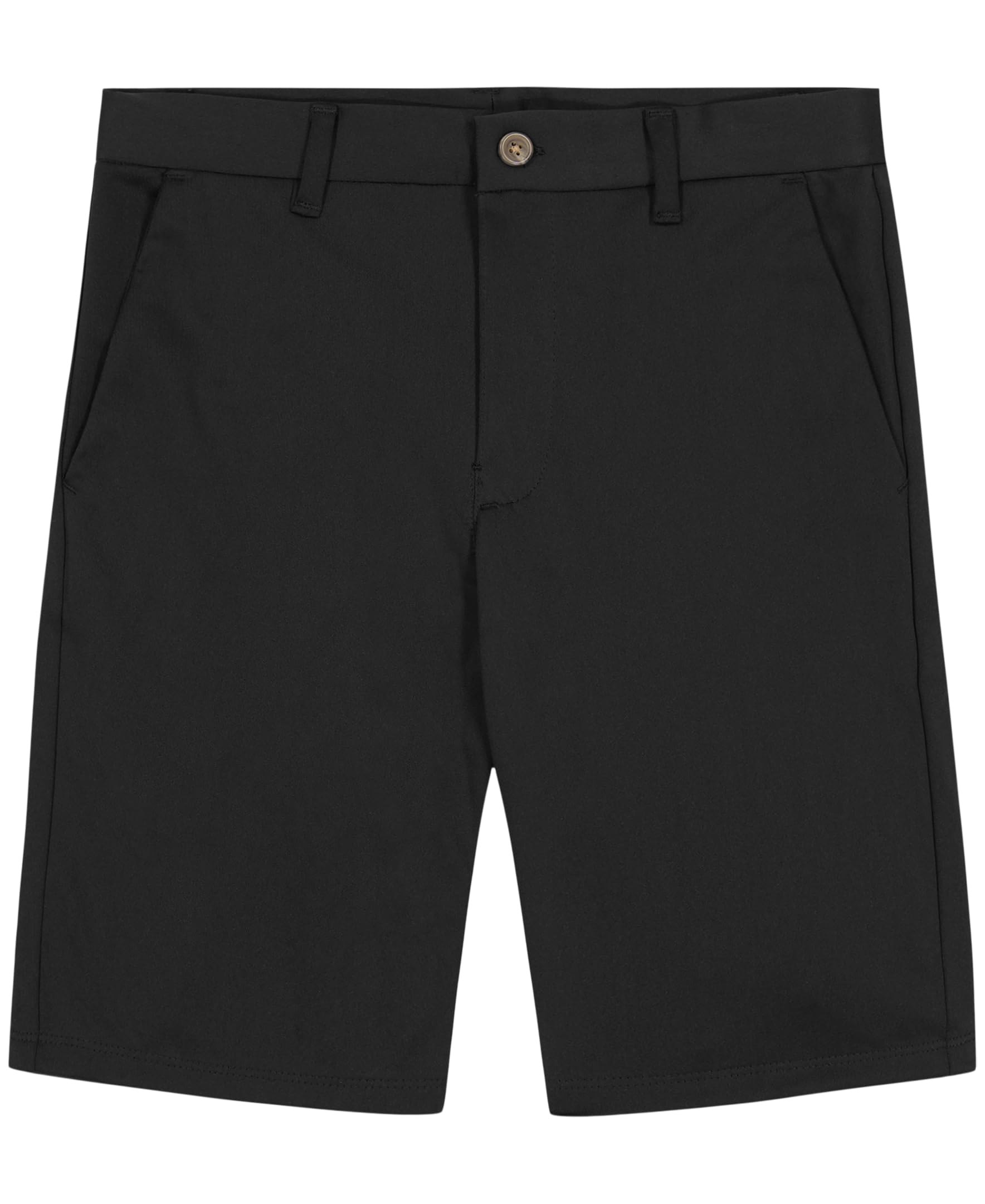 Nautica Boys' School Uniform Khaki Shorts, Moisture Wicking Performance Fabric