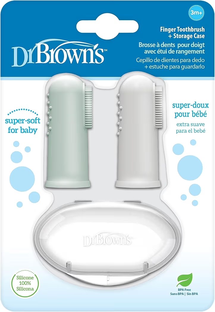 🔥 Dr. Brown’s 100% Silicone Baby Finger Toothbrush and Toothpaste Set, 2-Pack Toothbrush & Infant-to-Toddler Training Toot  — $2  (was $5)