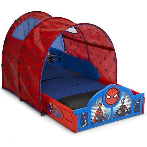 🔥 Marvel Spider Man Sleep and Play Toddler Bed with Tent by Delta Children  — $37.99  (was $79)