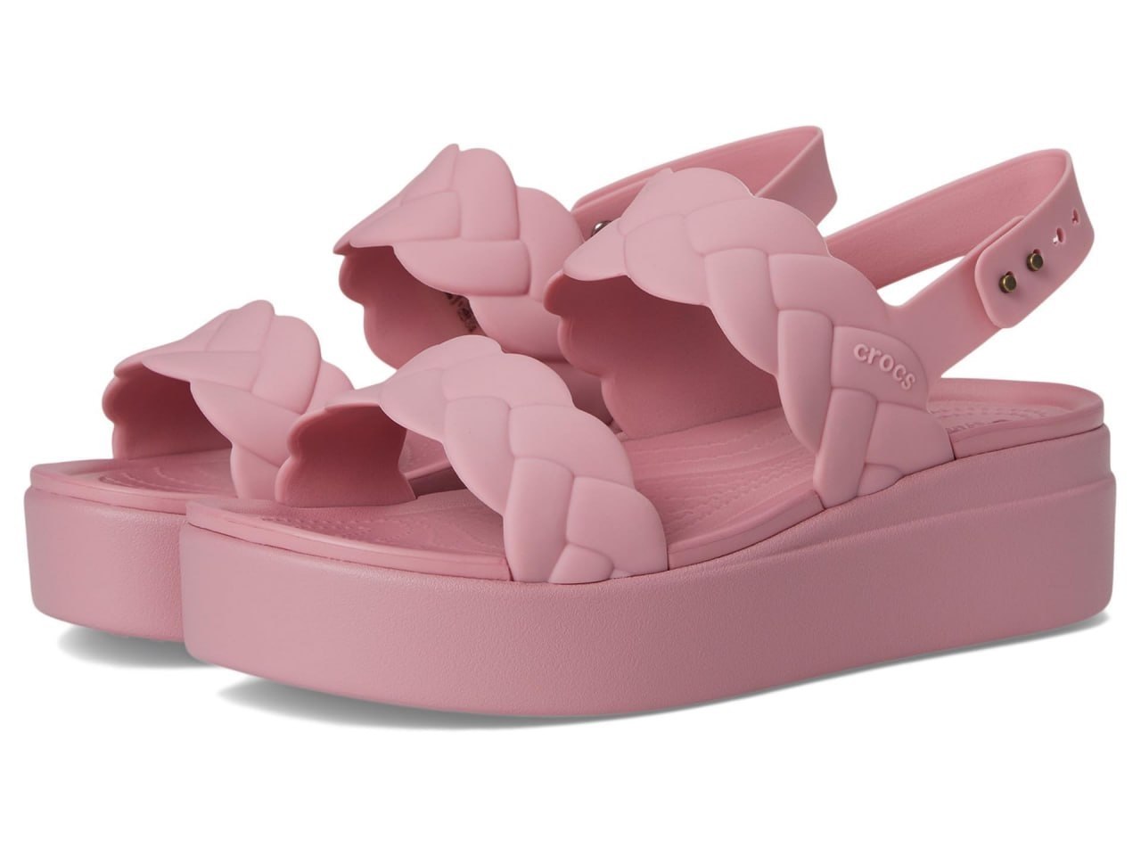 Crocs Women's Brooklyn Woven Low Wedge Sandals