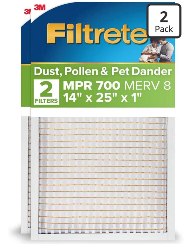 🔥 Filtrete 14x25x1 AC Furnace Air Filter, MPR 700, MERV 8, Tough on Pollen, Easy on Airflow, 3-Month Pleated 1-Inch Electr  — $9  (was $26)