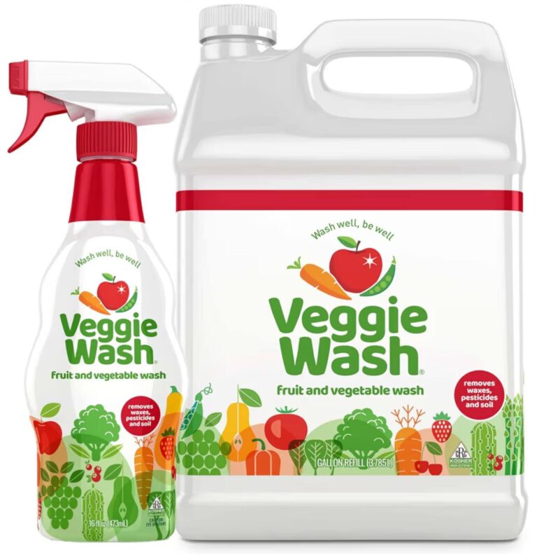 🔥 Veggie Wash Fruit & Vegetable Wash, Produce Wash and Cleaner Bundle Pack – 16 oz. Spray and 1 Gallon Refill, Packaging M  — $13  (was $35)