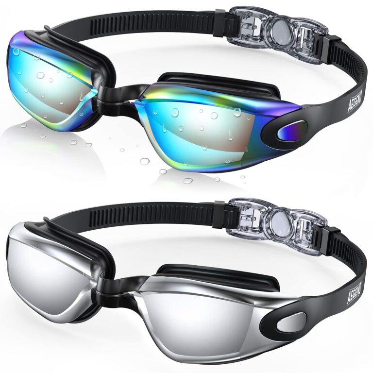 🔥 Aegend Swim Goggles 2-Pack, No Leaking Anti-Fog UV Protection Mirrored Swim Glasses  — $5.49  (was $16.99)