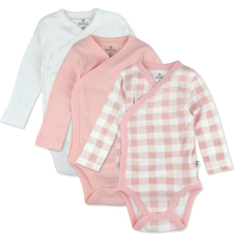 🔥 HonestBaby Organic Cotton 3-pack Long Sleeve Side-snap Kimono Bodysuits Bodysuit  — $17.91  (was $34.99)