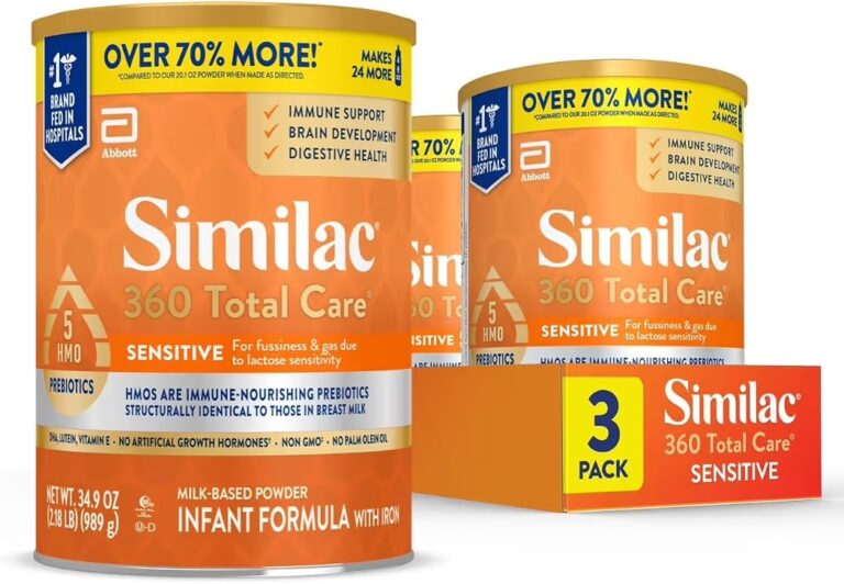 🔥 Similac 360 Total Care Sensitive Infant Formula for Fussiness & Gas Due to Lactose Sensitivity, Has 5 HMO Prebiotics, Ba  — $28  (was $190)