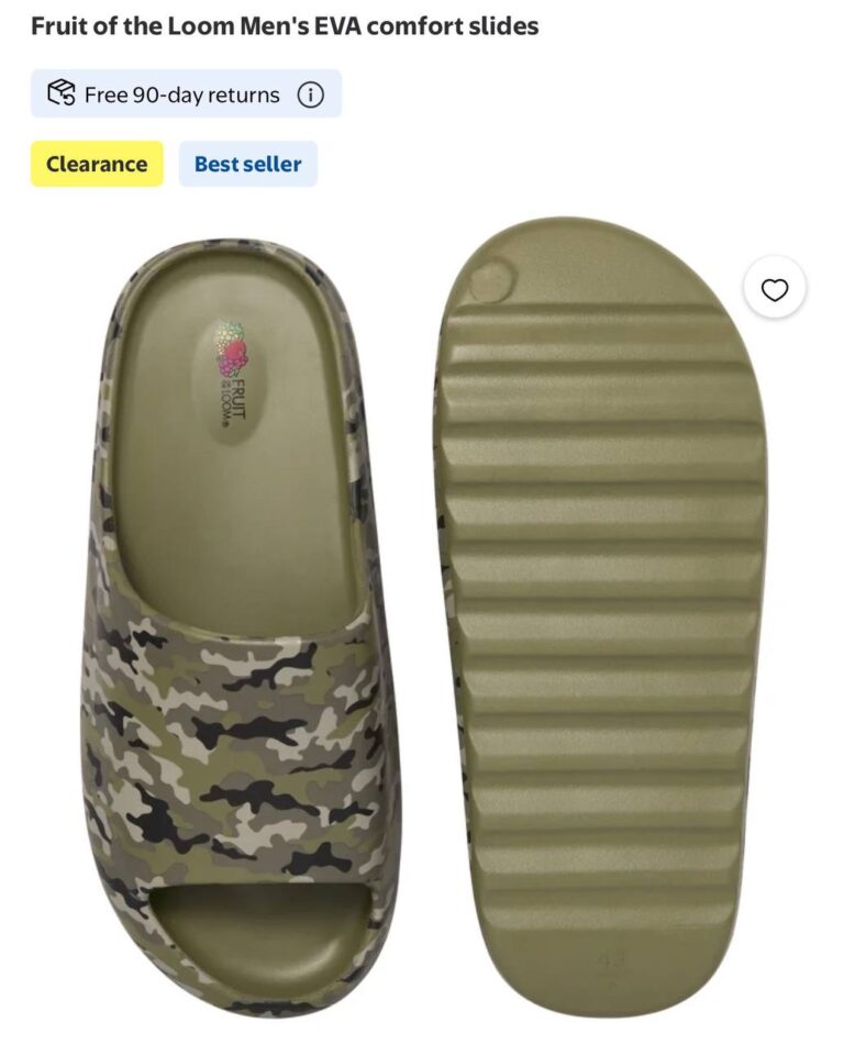 🔥 Fruit of the Loom Men’s EVA comfort slides  — $5.99  (was $20)