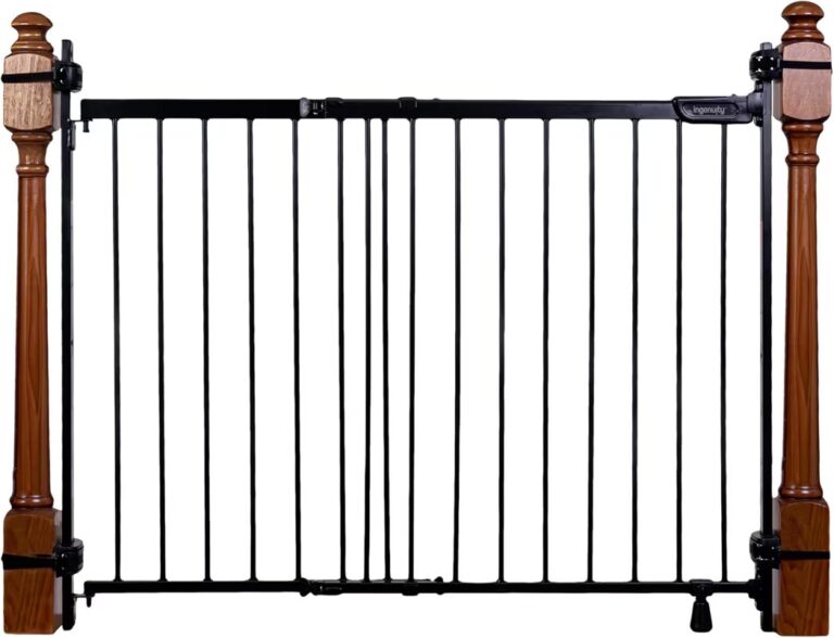 🔥 Ingenuity Stairway+ 46W Series No-Drill Baby and Pet Gate, 31″-46″ Wide, 32.5″ Tall, Hardware or Pressure Mounted, Insta  — $32  (was $79)