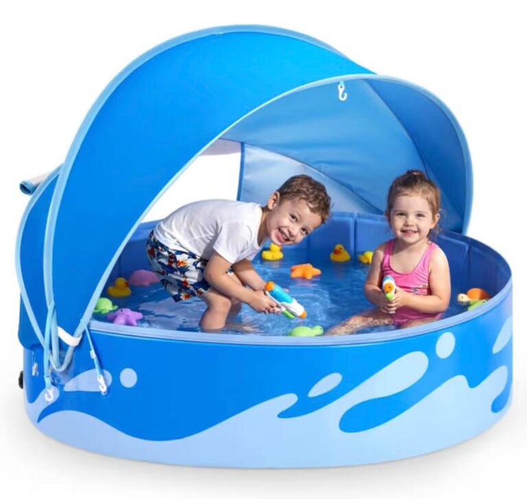 🔥 Peradix Baby Pool with Detachable UPF 50+ Shadecanopy, 48″ Kiddie Pool  — $24  (was $49)