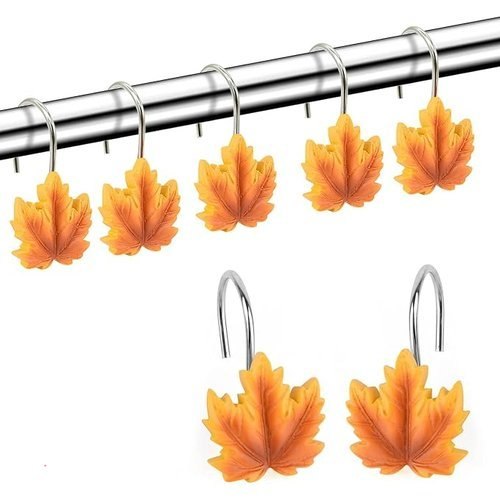 🔥 Maple Leaf Shower Curtain Hooks  — $5.99  50% off