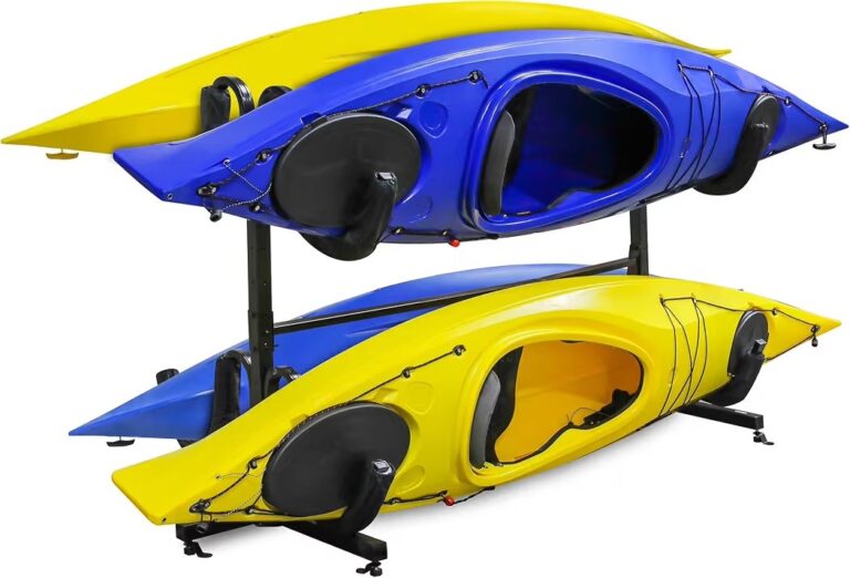 🔥 RaxGo Freestanding Kayak Storage Rack, Heavy Duty Storage Kayaks, SUP, Canoe & Paddleboard for Indoor, Outdoor, Garage,   — $119  (was $339)