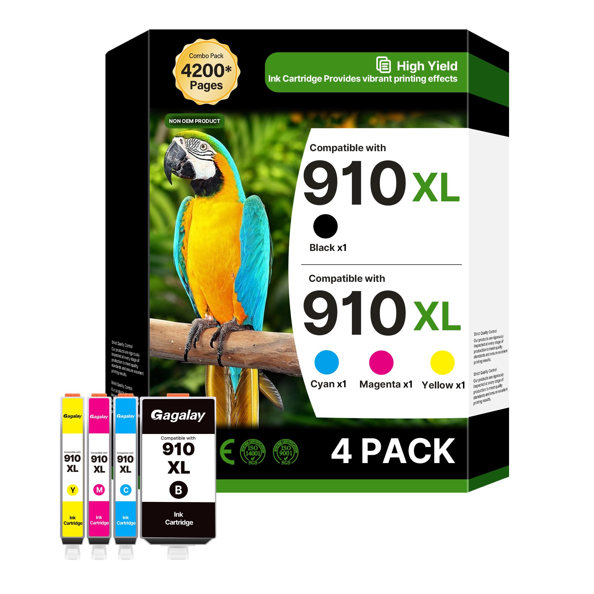 910XL Ink Cartridges Combo Pack for HP 910 Ink Cartridges for HP Printers HP910XL