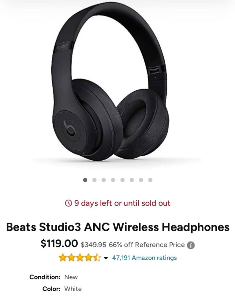🔥 Beats Studio3 ANC Wireless Headphones  — $119.00