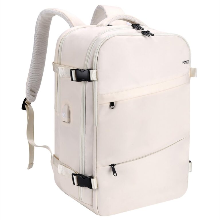 🔥 HOMIEE 50L Travel Backpack Large Suitcase Water Resistant Carry on Luggage | Dry Wet Separation, Fits 17.3 Inch Laptop,
