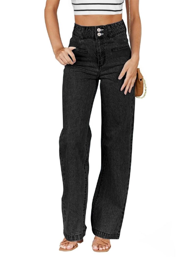 🔥 Sidefeel Jeans for Women Trendy High Waisted Stretchy Straight Leg Jeans Tummy Control  — $23.48  (was $40.41)