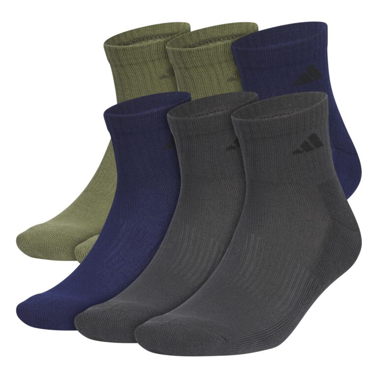 🔥 adidas Men’s Athletic Cushioned Quarter Ankle Socks (6 Pairs)  — $18.20  (was $26.00)