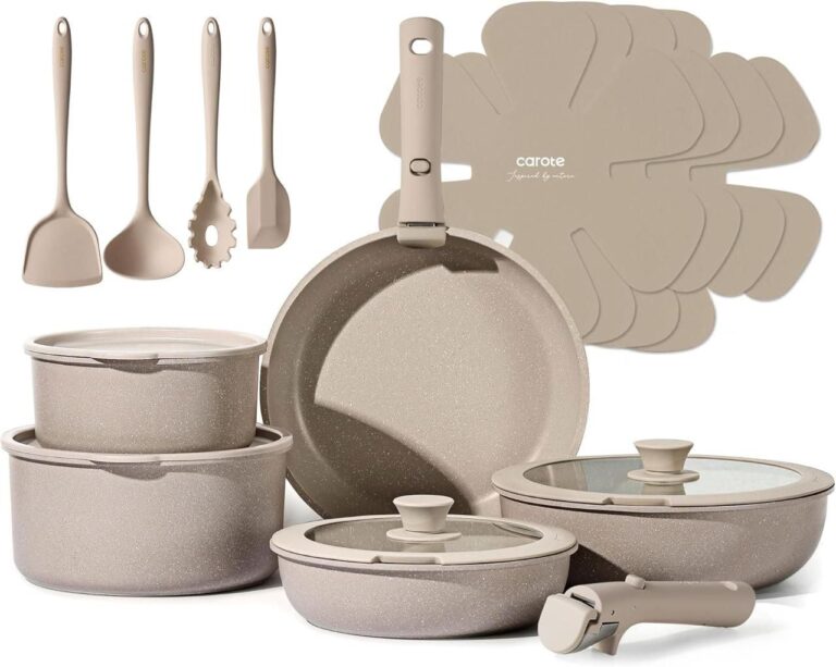 🔥 CAROTE 19pcs Pots and Pans Set Non Stick