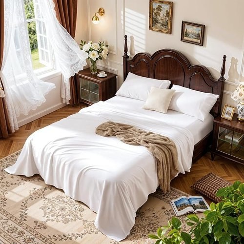 🔥 LBRO2M Cotton Sheets (White)  — $25.99  62% off