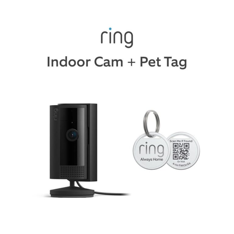 🔥 Ring Indoor Cam (2nd Gen), Black with Ring Pet Tag