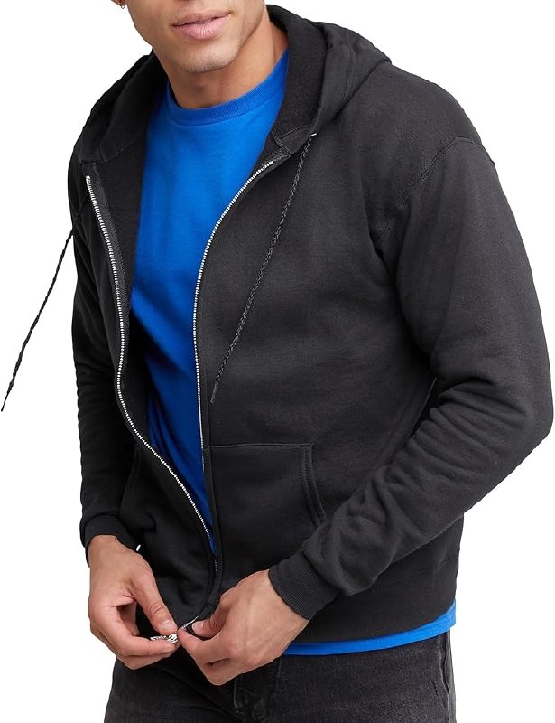 🔥 Hanes Men’s Zip-up Hoodie, Ecosmart Fleece Full-zip Hoodie for Men, Hooded Sweatshirt